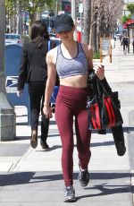 LUCY HALE Heading to a Gym in Los Angeles 03/28/2018