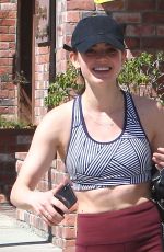 LUCY HALE Heading to a Gym in Los Angeles 03/28/2018