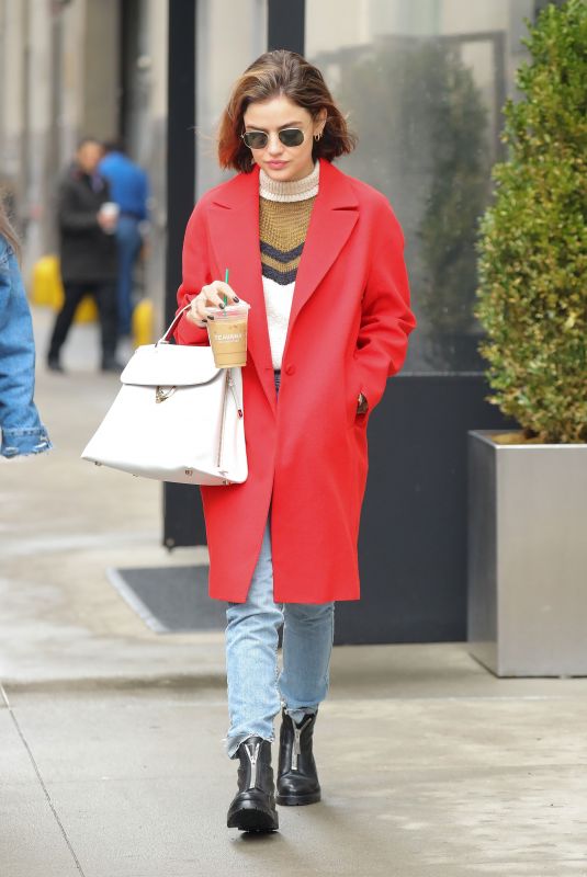 LUCY HALE Out in New York 03/08/2018