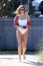 MARYNA LINCHUK in Swimsuit at a Beach in Miami 09/03/2018