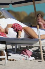 MARYNA LINCHUK in Swimsuit at a Beach in Miami 09/03/2018