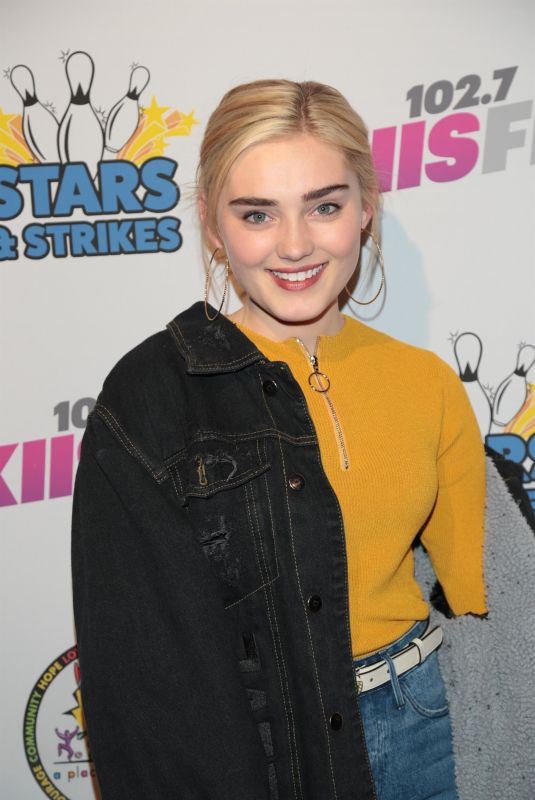 MEG DONNELLY at 2018 Stars & Strikes Celebrity Bowling in Studio City 03/22/2018