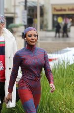 MELANIE BROWN in 20-Year Old Spice Girl Outfit Heading to America