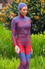 MELANIE BROWN in 20-Year Old Spice Girl Outfit Heading to America