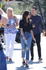 MICHELLE KEEGAN on the Set of Extra in Los Angeles 03/05/2018