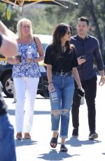 MICHELLE KEEGAN on the Set of Extra in Los Angeles 03/05/2018