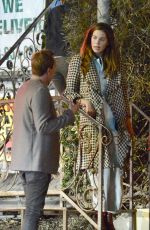MICHELLE MONAGHAN and Peter White Out for Dinner in Los Angeles 03/20/2018