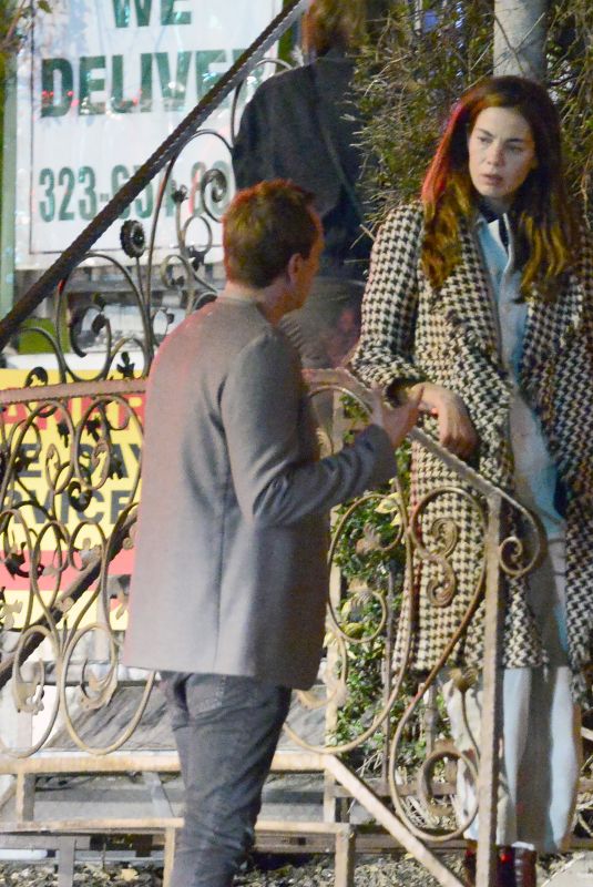 MICHELLE MONAGHAN and Peter White Out for Dinner in Los Angeles 03/20/2018
