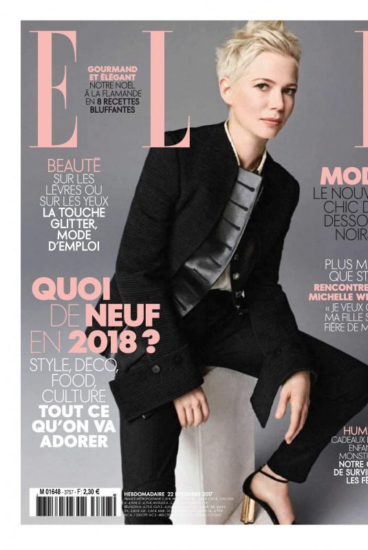 MICHELLE WILLIAMS in Elle Magazine, France January 2018