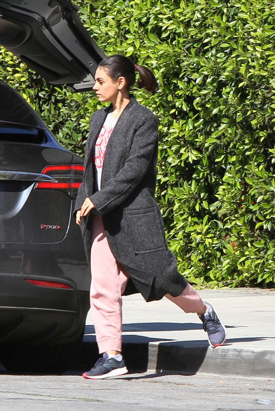 MILA KUNIS Out and About in Los Angeles 03/19/2018