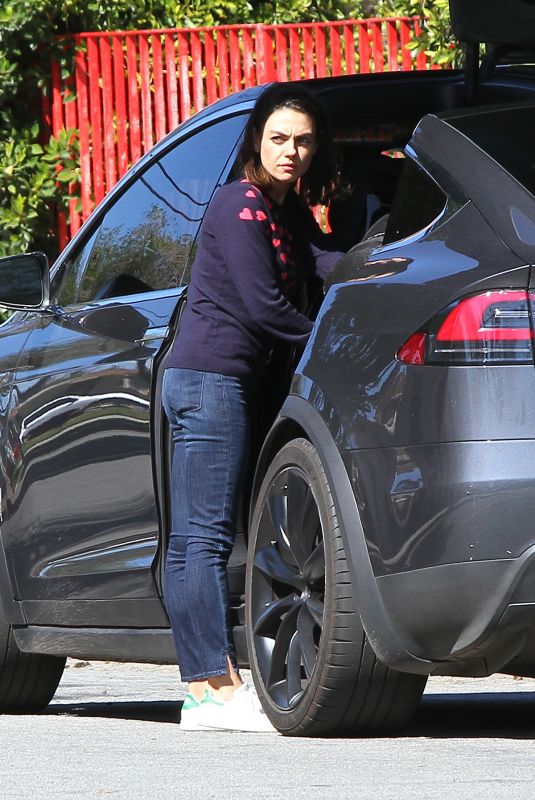 MILA KUNIS Out and About in Los Angeles 03/26/2018
