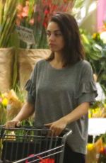 MILA KUNIS Shopping at Whole Foods in Beverly Hills 03/30/2018