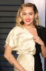 MILEY CYRUS at 2018 Vanity Fair Oscar Party in Beverly Hills 03/04/2018