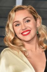 MILEY CYRUS at 2018 Vanity Fair Oscar Party in Beverly Hills 03/04/2018