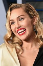 MILEY CYRUS at 2018 Vanity Fair Oscar Party in Beverly Hills 03/04/2018