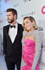 MILEY CYRUS at Eton John Aids Foundation Academy Awards Viewing Party in Los Angeles 03/04/2018