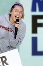 MILEY CYRUS at March for Our Lives in Washington, D.C. 03/24/2018