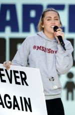 MILEY CYRUS at March for Our Lives in Washington, D.C. 03/24/2018