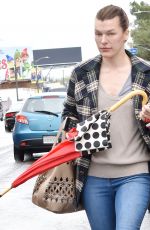 MILLA JOVOVICH Out and About in Los Angeles 03/22/2018