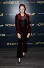 MINA SUNDWALL at Cinema Society & Day Owl Rose Host a Screening of Midnight Sun in New York 03/22/2018