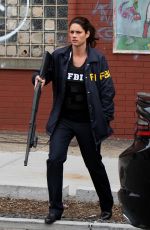 MISSY PEREGRIM on the Set of F.B.I. New York 03/20/2018
