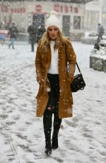 MOLLIA KING Out in a Snow Blizzard in London 02/28/2018