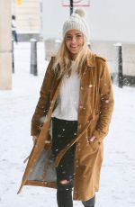 MOLLIA KING Out in a Snow Blizzard in London 02/28/2018