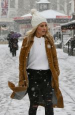 MOLLIA KING Out in a Snow Blizzard in London 02/28/2018