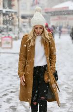 MOLLIA KING Out in a Snow Blizzard in London 02/28/2018