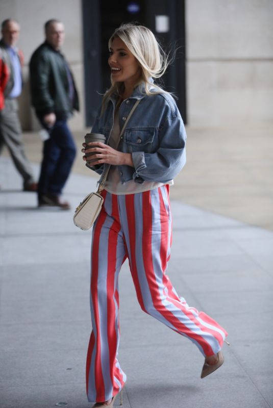 MOLLIE KING Arrives at BBC Radio in London 03/31/2018