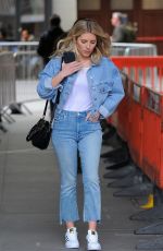 MOLLIE KING in Jeans Leaving BBC Studios in London 03/22/2018