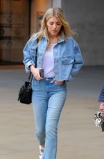 MOLLIE KING in Jeans Leaving BBC Studios in London 03/22/2018