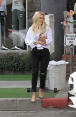 MORGAN STEWART Out for Lunch at The Ivy in West Hollywood 03/09/2018