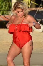 NADIA ESSEX in Swimsuit at a Beach in Barbados 03/18/2018
