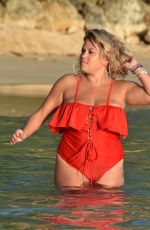 NADIA ESSEX in Swimsuit at a Beach in Barbados 03/18/2018