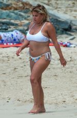 NADIA ESSEX in White Bikini at a Beach in Barbados 03/18/2018