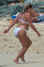 NADIA ESSEX in White Bikini at a Beach in Barbados 03/18/2018