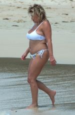 NADIA ESSEX in White Bikini at a Beach in Barbados 03/18/2018