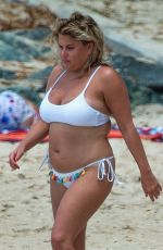 NADIA ESSEX in White Bikini at a Beach in Barbados 03/18/2018