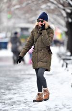 NAOMI WATTS Out on Snow Filled Streets in New York 03/22/2018