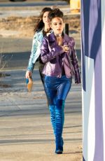 NATALIE PORTMAN and RAFFEY CASSIDY on the Set of Vox Lux at Plum Beach 03/05/2018
