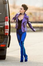 NATALIE PORTMAN and RAFFEY CASSIDY on the Set of Vox Lux at Plum Beach 03/05/2018