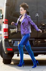 NATALIE PORTMAN and RAFFEY CASSIDY on the Set of Vox Lux at Plum Beach 03/05/2018
