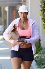 NICOLE MURPHY in Sports Bra and Shorts Out Shopping in Los Angeles 03/28/2018