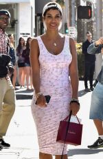 NICOLE MURPHY in Tight Dress Out with Her Dog in Beverly Hills 03/28/2018