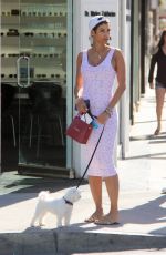 NICOLE MURPHY in Tight Dress Out with Her Dog in Beverly Hills 03/28/2018