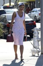 NICOLE MURPHY in Tight Dress Out with Her Dog in Beverly Hills 03/28/2018