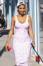 NICOLE MURPHY in Tight Dress Out with Her Dog in Beverly Hills 03/28/2018