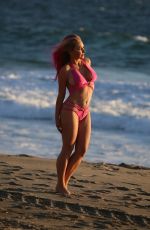 NIKKI LUND in Bikini on the Set of a Photoshoot in Malibu 03/06/2018