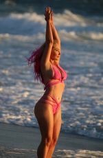 NIKKI LUND in Bikini on the Set of a Photoshoot in Malibu 03/06/2018